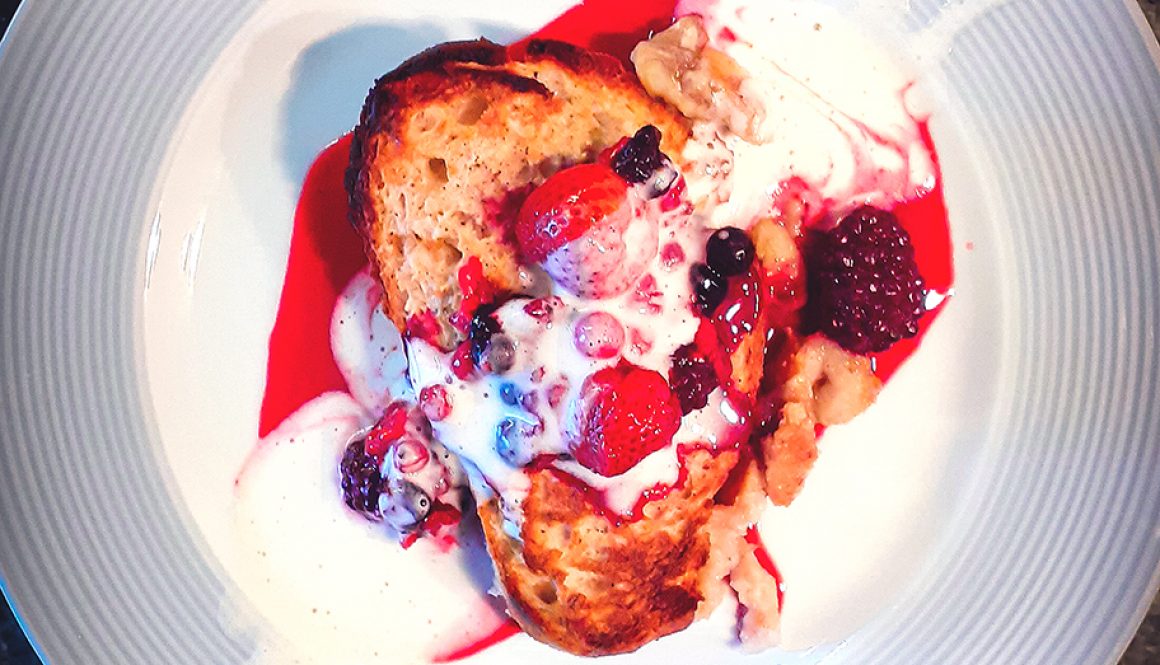CEGS FRENCH TOAST WITH AQUAFABA & BERRIES
